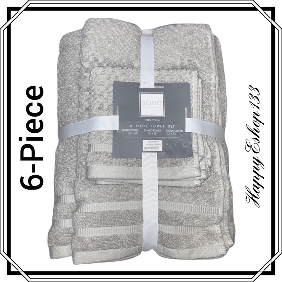 Soho | Bath | Soho Living 0 Cotton 6piece Towel Set Bath Hand ...